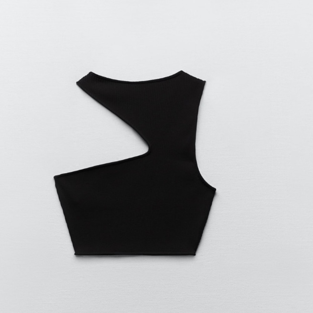 𝗡𝗪𝗧 𝗭𝗮𝗿𝗮 • Cut Out Crop Top - Picture 15 of 17